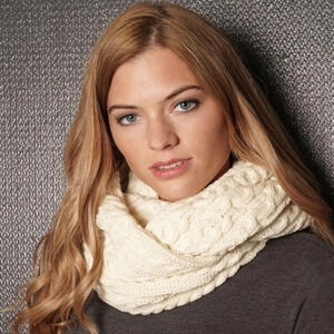 Blarney Wool Chunky Crochet Infinity Scarf